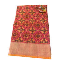 Patola Ikat Geometric Print Saree