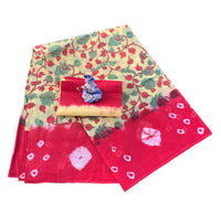 Kalamkari and Block Print Casual Saree.