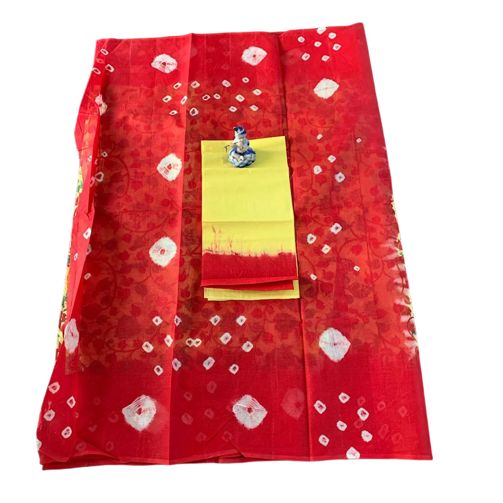 Kalamkari and Block Print Casual Saree.