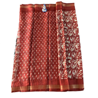 Bamboo Leaf Block Print Casual Saree.