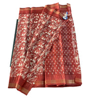 Bamboo Leaf Block Print Casual Saree.