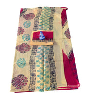 Kalamkari and Block Print Casual Saree.