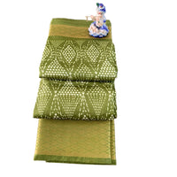 Bandhani-inspired Geometric Grid Saree