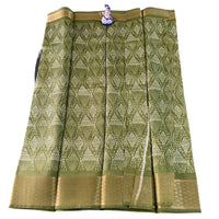 Bandhani-inspired Geometric Grid Saree