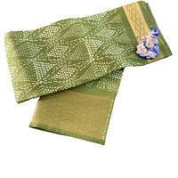 Bandhani-inspired Geometric Grid Saree