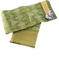 Bandhani-inspired Geometric Grid Saree
