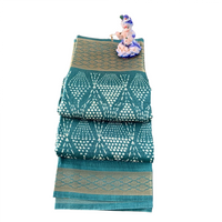 Bandhani-inspired Geometric Grid Saree