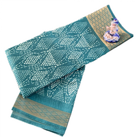 Bandhani-inspired Geometric Grid Saree