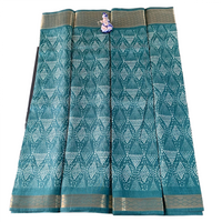Bandhani-inspired Geometric Grid Saree