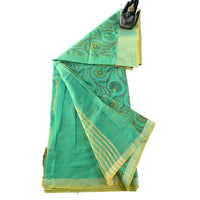 Chanderi Silk Floral Vine Saree