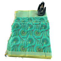 Chanderi Silk Floral Vine Saree