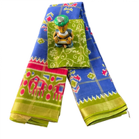 Traditional Handloom-Inspired Heritage Saree.