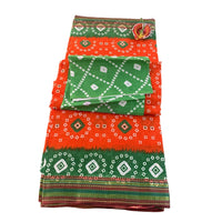 Traditional Bandhani Print Casual Saree.