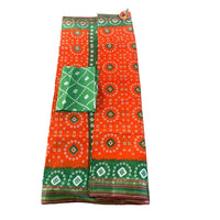 Traditional Bandhani Print Casual Saree.