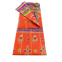 Linen Patola Ikat Saree with Purple Zari Border
