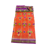 Linen Patola Ikat Saree with Purple Zari Border
