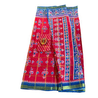 Linen Patola Ikat Saree with Purple Zari Border