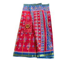 Linen Patola Ikat Saree with Purple Zari Border