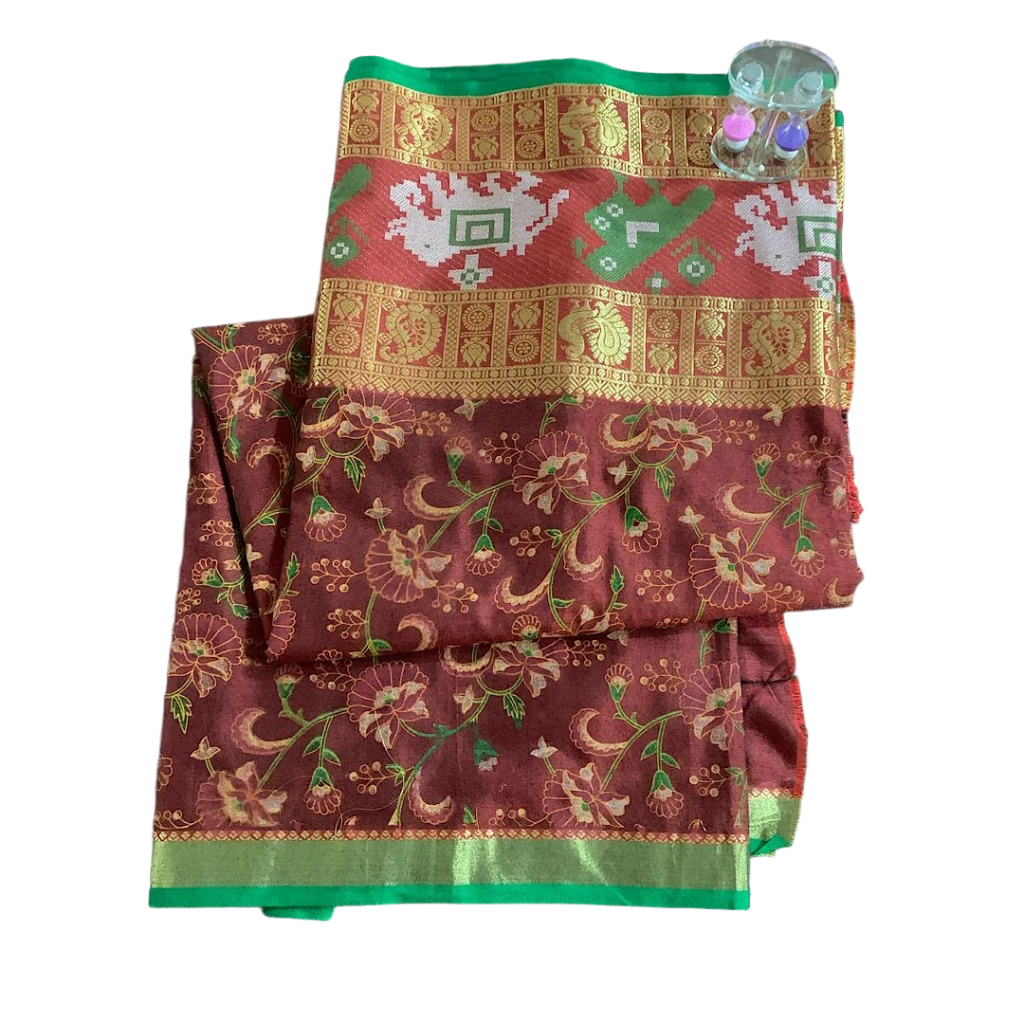 Kalamkari Patola Fusion Saree