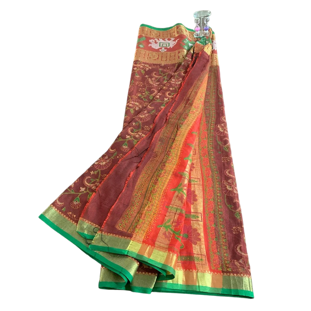Kalamkari Patola Fusion Saree