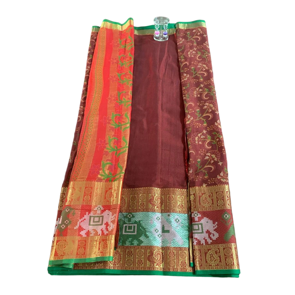 Kalamkari Patola Fusion Saree