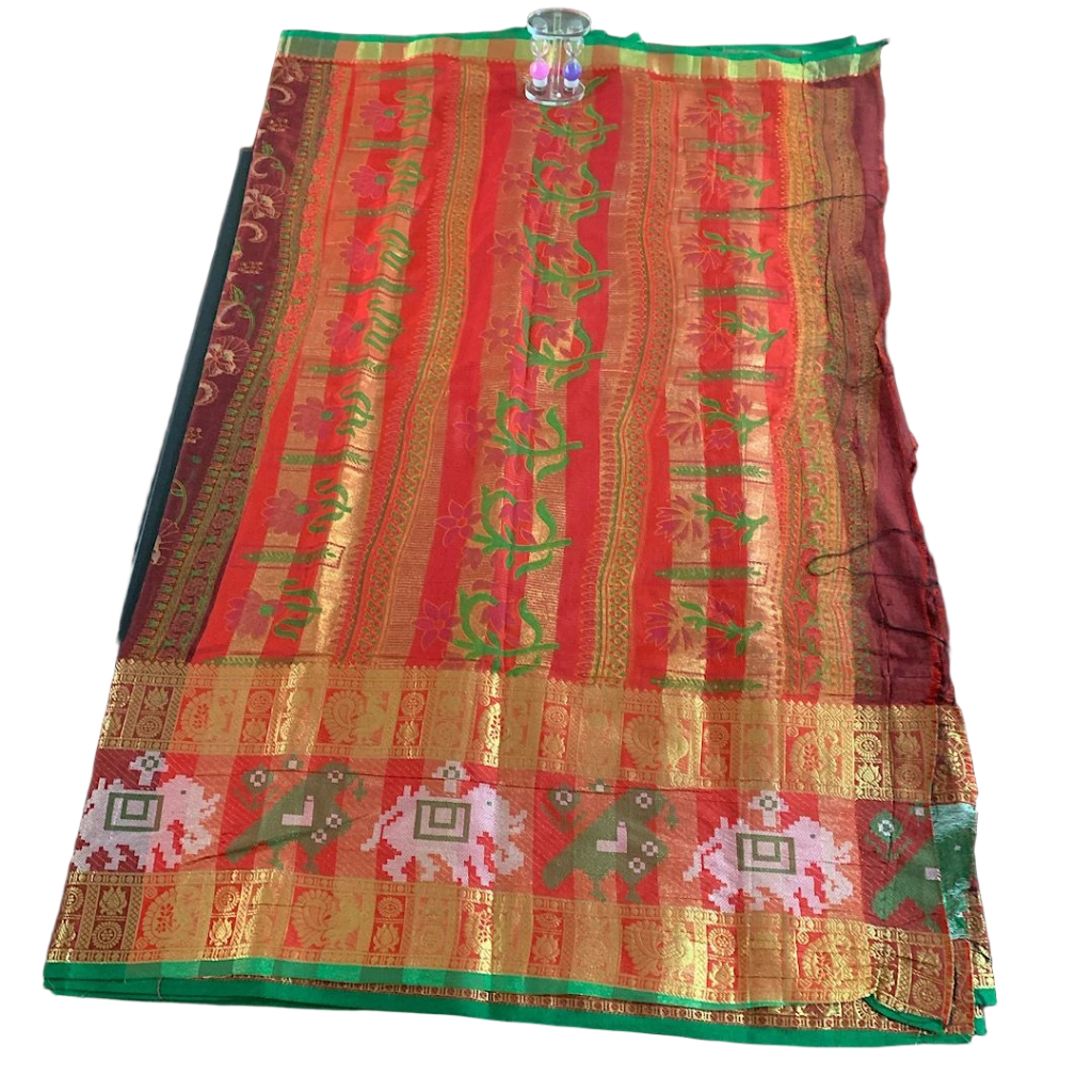 Kalamkari Patola Fusion Saree