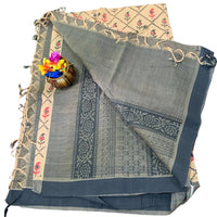 Chanderi Cotton Hand Block Print Saree.