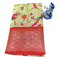 Digital Print Bird Motif Saree