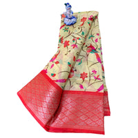 Digital Print Bird Motif Saree