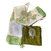 Floral Print Organza Saree