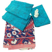 The Mayura Kalamkari Cotton Linen Saree