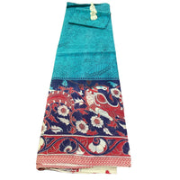 The Mayura Kalamkari Cotton Linen Saree