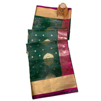 Teal Knchana Charm Saree