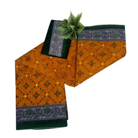 Handloom Mulmul Cotton Ikat Block Print Saree