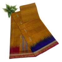Floral Print Linen Patola Ikat Saree