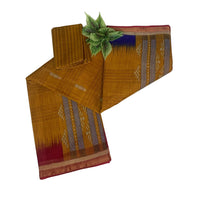 Floral Print Linen Patola Ikat Saree