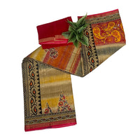 Bhagalpuri Tussar Silk Paisley Print Saree