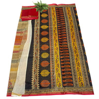 Bhagalpuri Tussar Silk Paisley Print Saree