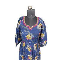 Floral Printed Flared Gown