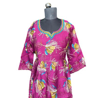 Floral Printed Flared Gown