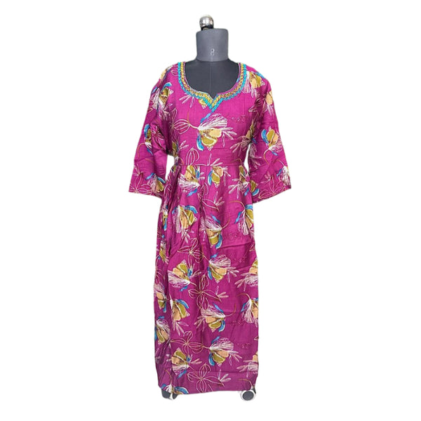 Floral Printed Flared Gown