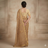 Classic Beauty with a golden touch Cotton saree.