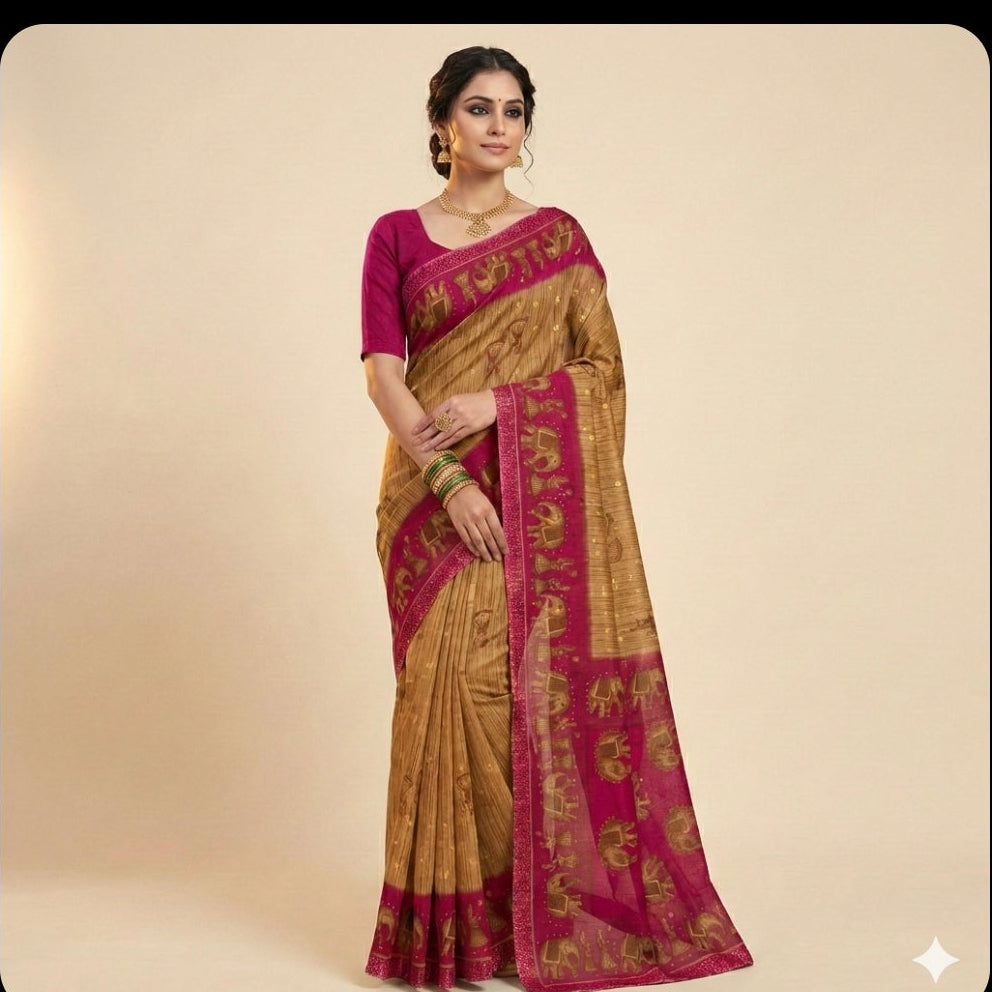Gajafest Cotton Saree