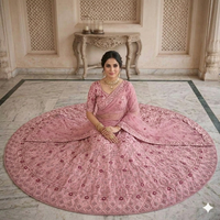 Gulnaar Rosé Net Lehenga Set