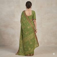 Classic Beauty with a golden touch Cotton saree.
