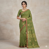 Classic Beauty with a golden touch Cotton saree.