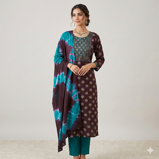Neelraj Msadhubani kurta set