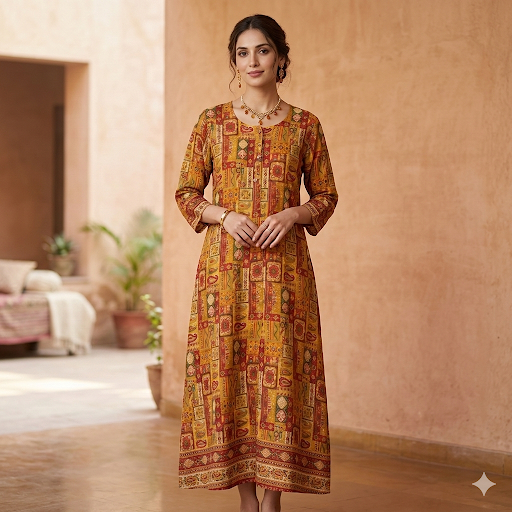 Rangraz Mosaica Flare Dress Set