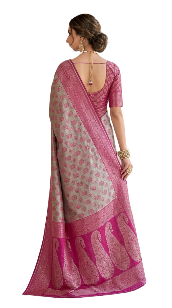 Rosy Mist Designer Pattu Saree