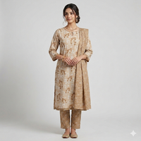 Zehra Grey Bloom – Elegant 3-Piece Suit Set